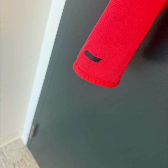 Puma X Ferrari M  zip up neoprene like feel Women's Bold Red Bomber Jacket EUC - Picture 7 of 15